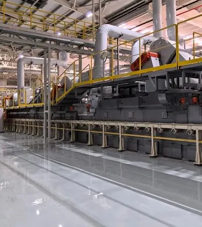 خط إنتاج زجاج الألواح الشمسية المدرفل الشفاف بطاقة إنتاجية 300 طن/يوم – تركيا