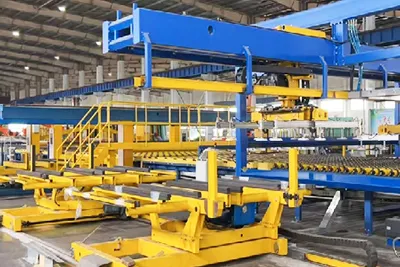 نظام أوتوماتيكي لتجميع وتكديس الألواح الزجاجية