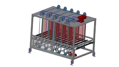 نظام نقل وتخزين متكامل لألواح الزجاج