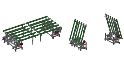 الناقل القابل للفتح والإغلاق لألواح الزجاج