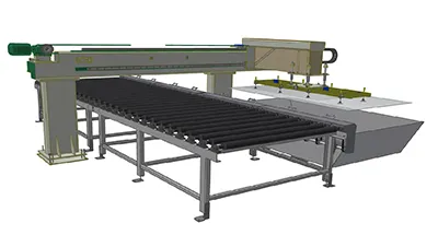 ناقل إخراج المخلفات الزجاجية