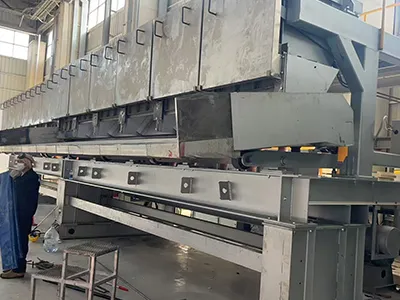 جهاز التحميل الذكي للمواد الخام في خطوط الزجاج العائم